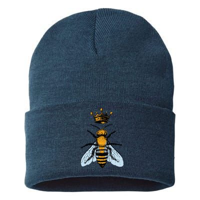 Bee King Crown Sustainable Knit Beanie