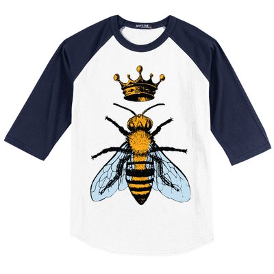 Bee King Crown Baseball Sleeve Shirt