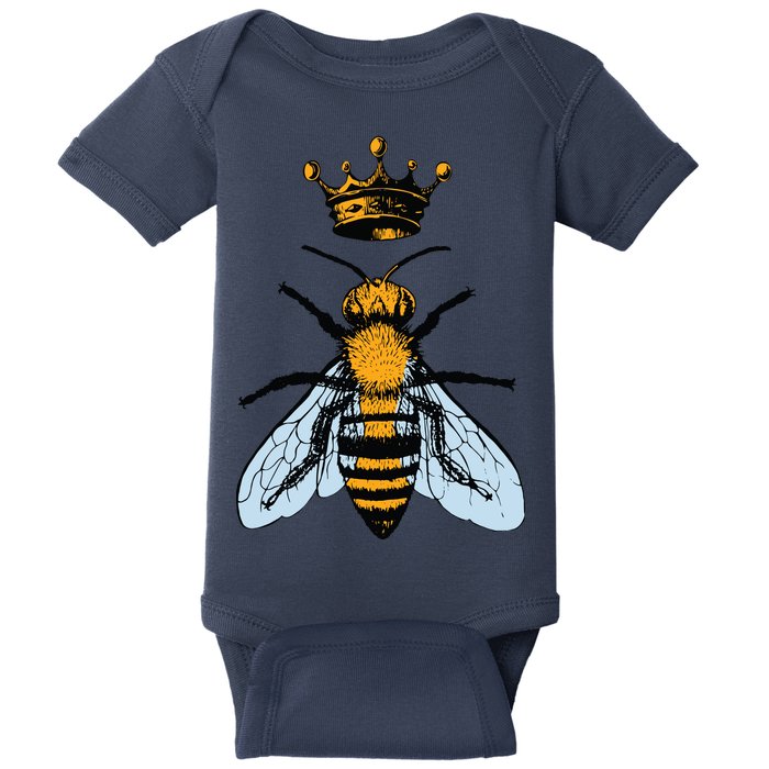 Bee King Crown Baby Bodysuit