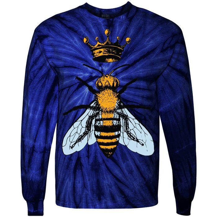 Bee King Crown Tie-Dye Long Sleeve Shirt