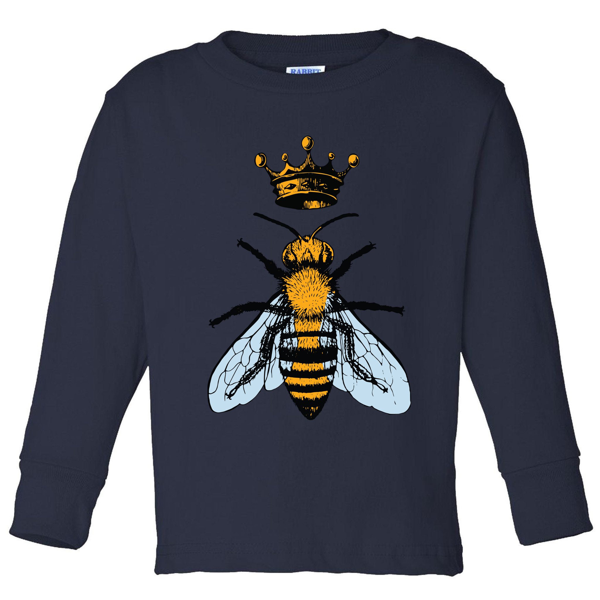 Bee King Crown Toddler Long Sleeve Shirt