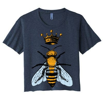 Bee King Crown Women's Crop Top Tee