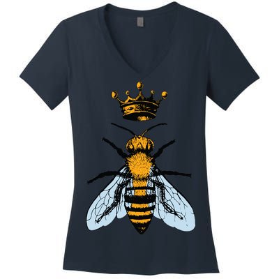 Bee King Crown Women's V-Neck T-Shirt