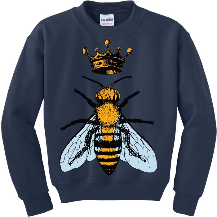 Bee King Crown Kids Sweatshirt