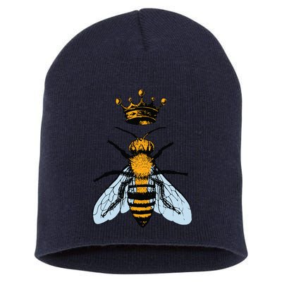 Bee King Crown Short Acrylic Beanie