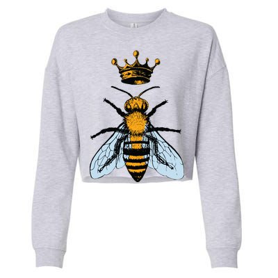 Bee King Crown Cropped Pullover Crew