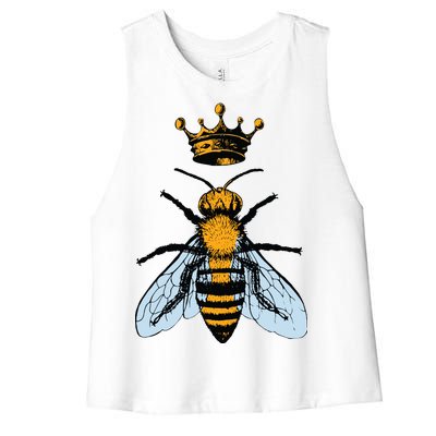 Bee King Crown Women's Racerback Cropped Tank