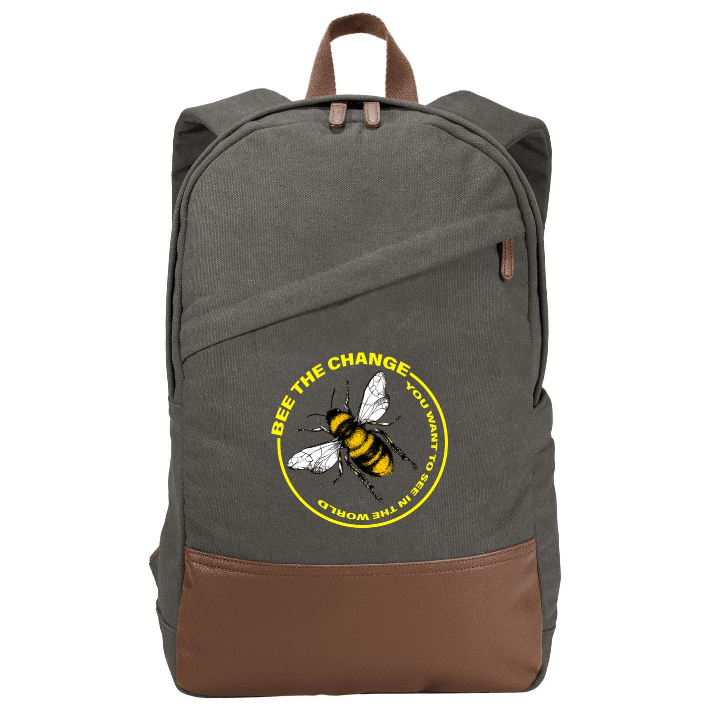 Bee The Change Cotton Canvas Backpack