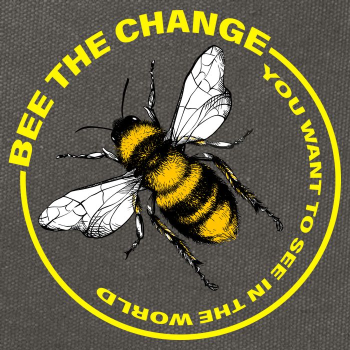 Bee The Change Cotton Canvas Backpack
