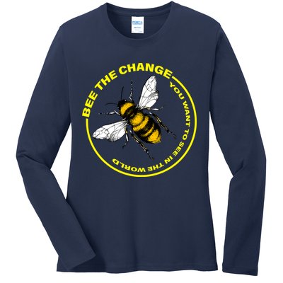Bee The Change Ladies Long Sleeve Shirt