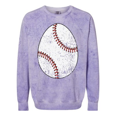 Baseball Easter Egg Colorblast Crewneck Sweatshirt