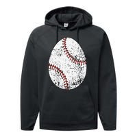 Baseball Easter Egg Performance Fleece Hoodie