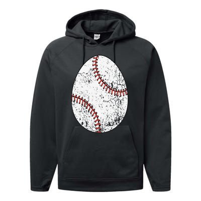 Baseball Easter Egg Performance Fleece Hoodie