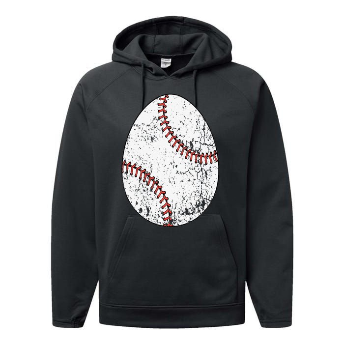 Baseball Easter Egg Performance Fleece Hoodie