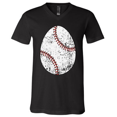 Baseball Easter Egg V-Neck T-Shirt