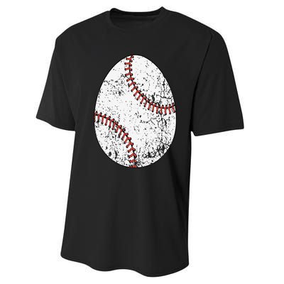 Baseball Easter Egg Performance Sprint T-Shirt