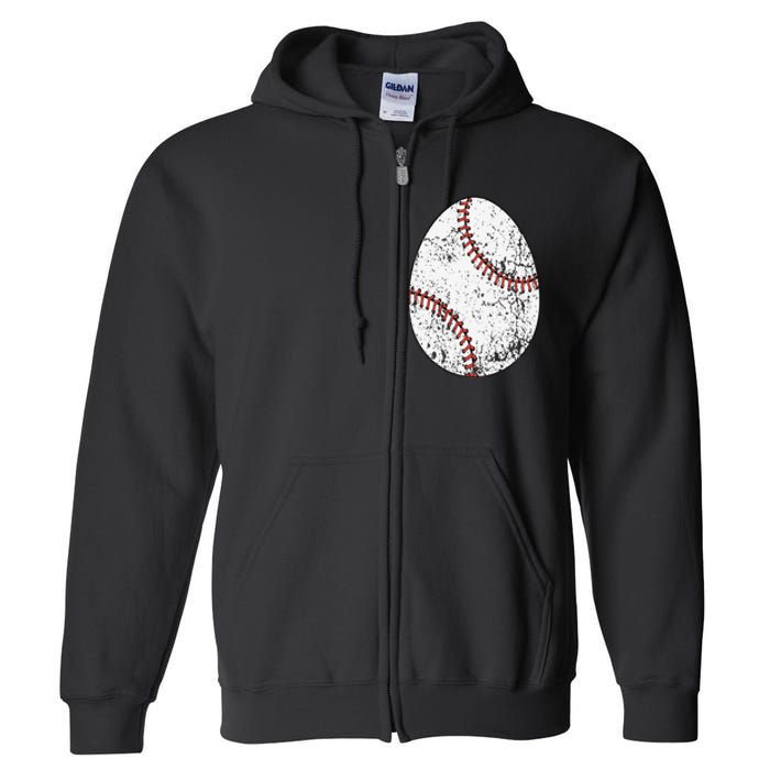 Baseball Easter Egg Full Zip Hoodie