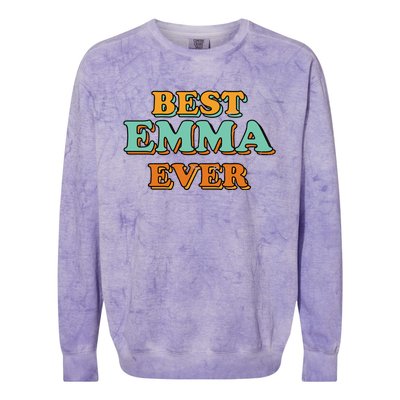 Best Emma Ever Funny Name Humor Nickname Sarcastic Friends Great Gift Colorblast Crewneck Sweatshirt