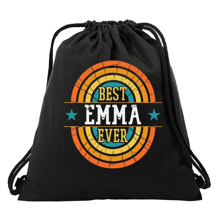 Best Emma Ever Funny Emma Name Drawstring Bag