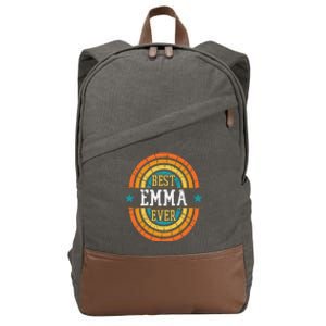 Best Emma Ever Funny Emma Name Cotton Canvas Backpack