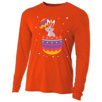 Bunny Ears Eggs Costume Cute Easter Day Graphic Rat Great Gift Cooling Performance Long Sleeve Crew