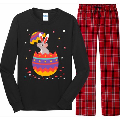 Bunny Ears Eggs Costume Cute Easter Day Graphic Rat Great Gift Long Sleeve Pajama Set