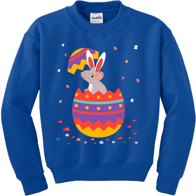 Bunny Ears Eggs Costume Cute Easter Day Graphic Rat Great Gift Kids Sweatshirt