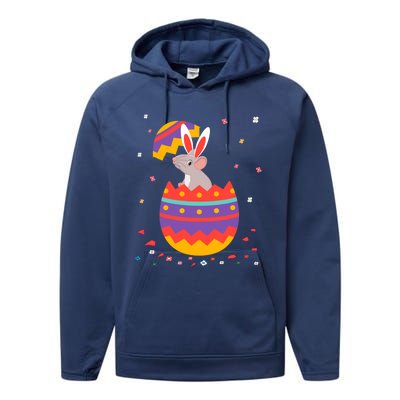 Bunny Ears Eggs Costume Cute Easter Day Graphic Rat Great Gift Performance Fleece Hoodie