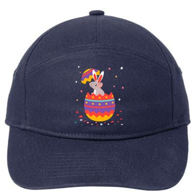 Bunny Ears Eggs Costume Cute Easter Day Graphic Rat Great Gift 7-Panel Snapback Hat