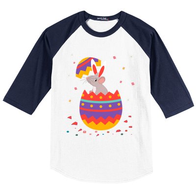 Bunny Ears Eggs Costume Cute Easter Day Graphic Rat Great Gift Baseball Sleeve Shirt