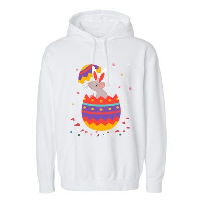 Bunny Ears Eggs Costume Cute Easter Day Graphic Rat Great Gift Garment-Dyed Fleece Hoodie