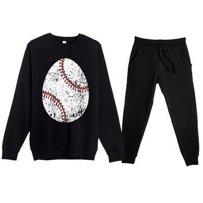 Baseball Easter Egg Premium Crewneck Sweatsuit Set