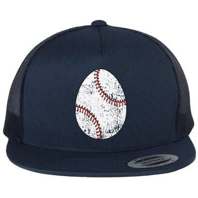 Baseball Easter Egg Flat Bill Trucker Hat