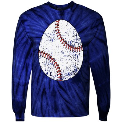 Baseball Easter Egg Tie-Dye Long Sleeve Shirt