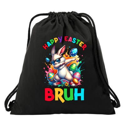 Bruh Easter Egg Bunny Funny Cute Drawstring Bag