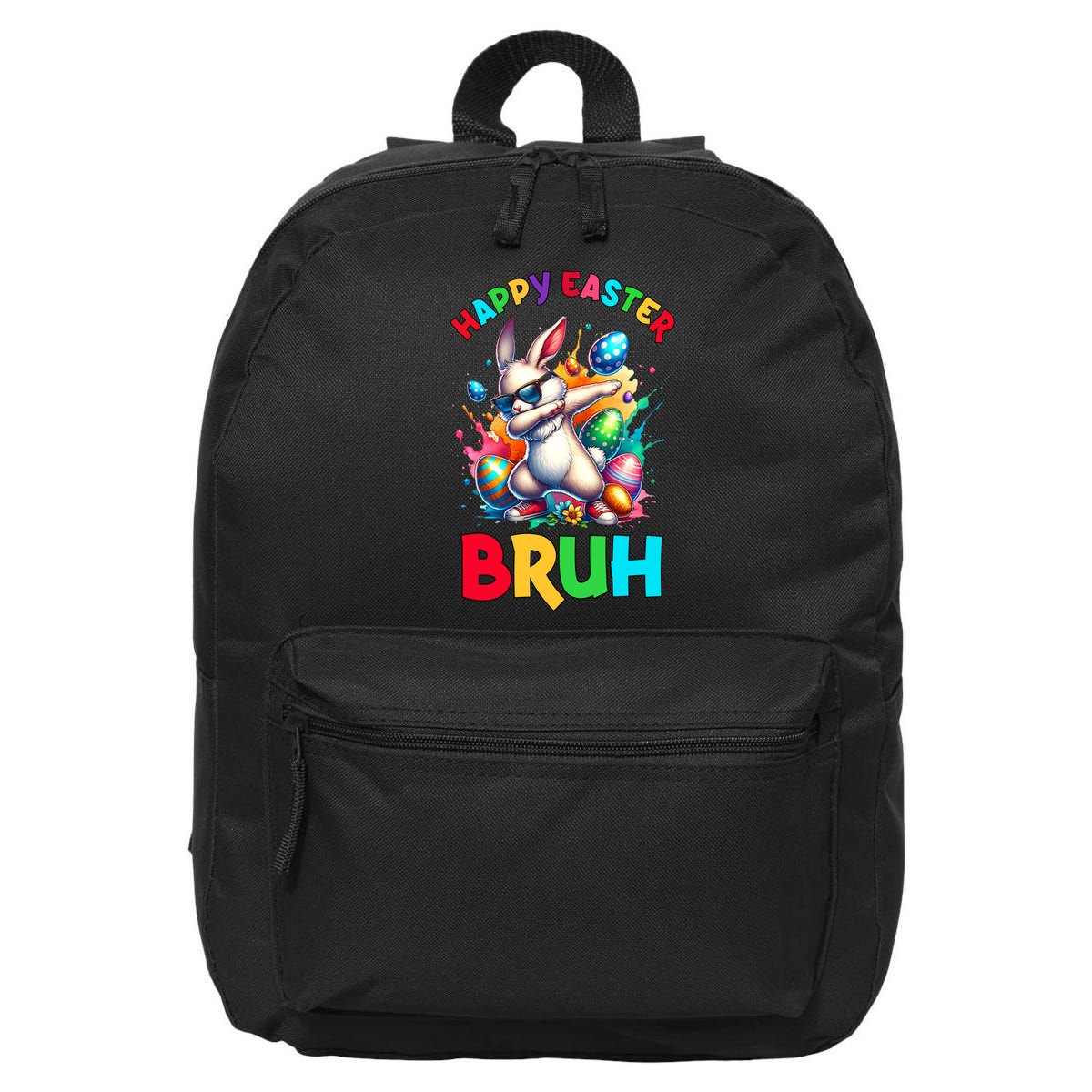 Bruh Easter Egg Bunny Funny Cute 16 in Basic Backpack