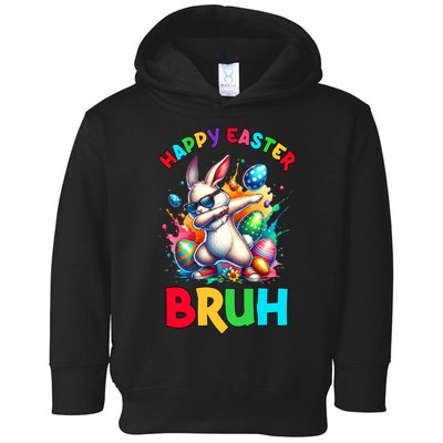 Bruh Easter Egg Bunny Funny Cute Toddler Hoodie