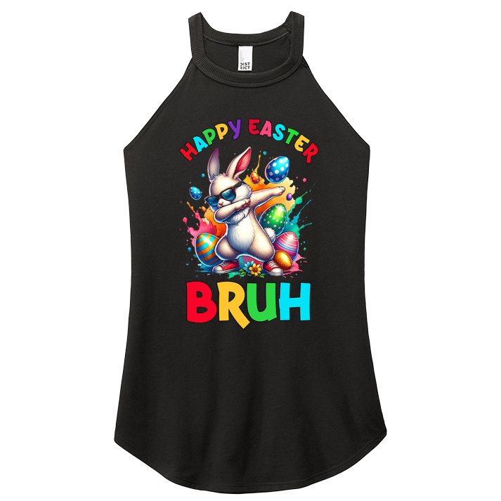 Bruh Easter Egg Bunny Funny Cute Women's Perfect Tri Rocker Tank