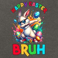Bruh Easter Egg Bunny Funny Cute Cotton Canvas Backpack
