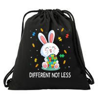 Bunny Easter Eggs Piece Autistic Different Not Less Drawstring Bag