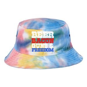 Beer Bacon Guns And Freedom Tie Dye Newport Bucket Hat