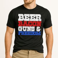 Beer Bacon Guns And Freedom Cooling Performance Crew T-Shirt