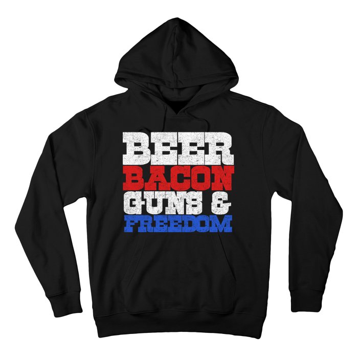 Beer Bacon Guns And Freedom Hoodie