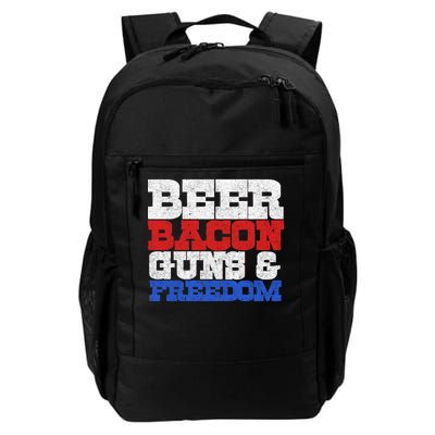 Beer Bacon Guns And Freedom Daily Commute Backpack