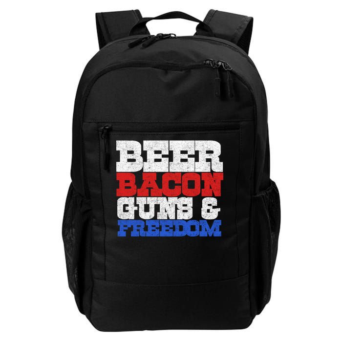 Beer Bacon Guns And Freedom Daily Commute Backpack