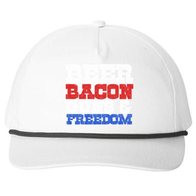 Beer Bacon Guns And Freedom Snapback Five-Panel Rope Hat