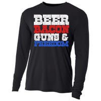 Beer Bacon Guns And Freedom Cooling Performance Long Sleeve Crew