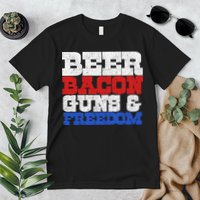 Beer Bacon Guns And Freedom Premium T-Shirt