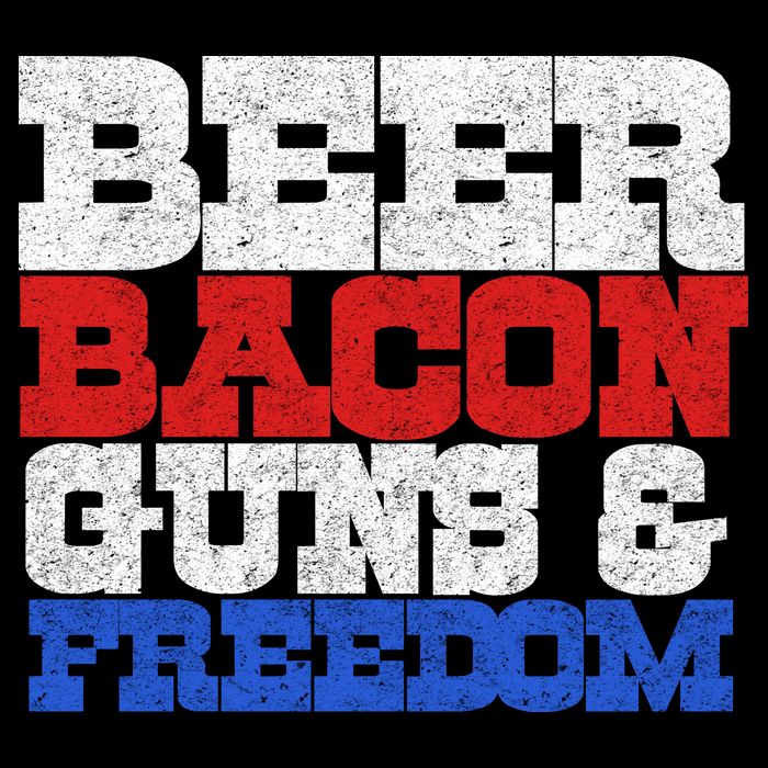 Beer Bacon Guns And Freedom Premium T-Shirt