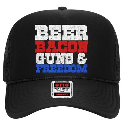 Beer Bacon Guns And Freedom Trucker Hat